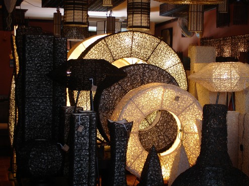 exotic sculpture basketry light