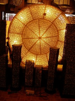 exotic sculpture basketry light