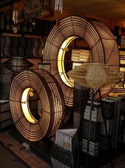 exotic sculpture basketry light