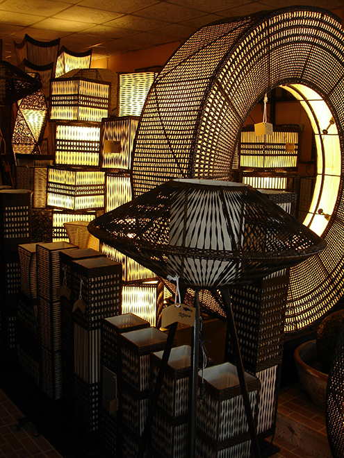 exotic sculpture basketry light