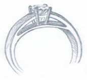 dessin bague bijoux artisanaux argent 925