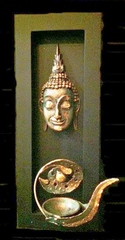 bougeoir sculpture bronze bouddha