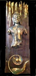 bougeoir sculpture bronze bouddha