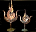 handmade candle holder bronze sculpture decor