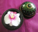 coffret fleur savon parfum sculpté à la main