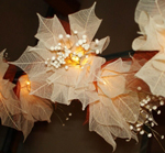 string light draped satin fabric