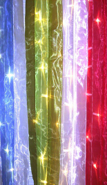 majestic string lights satin fabric