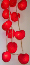 string light Handmade Cotton Hearts
