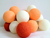 boule coton couleur - guirlande decorative