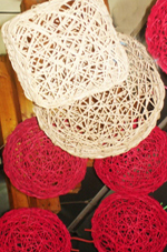 rattan chandelier