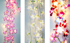 guirlande lumineuse fleurs de frangipanier
