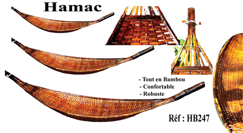 hamac exotique tout en bambou