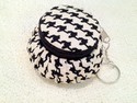 fancy purse fabric keychain