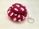 fancy purse fabric keychain