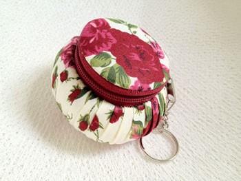 purse keyring in fabric