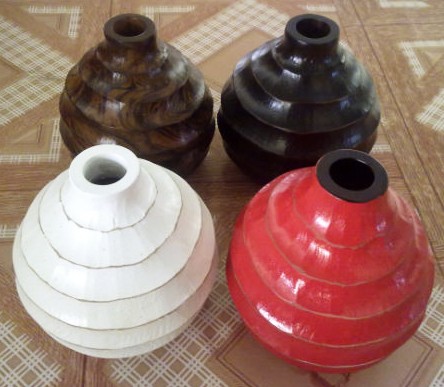 vase bois decoratif
