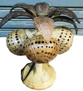 exotic ambiance lamp in carved coconut