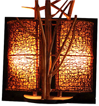 light sculpture wickerwork screen