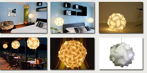 gallerie luminaire puzzle fluo