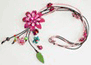 necklaces leather flowers elegance