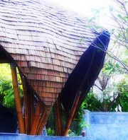 Thatched Bamboo Garden Setting - Bamboo Gazebo, Bungalow Bamboo, Pergola Bamboo, House Bamboo, ...