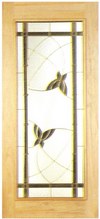 porte bois exotique avec vitraux decor