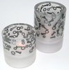 candle holder in resin inclusion for home - hotel - restaurant