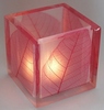 candle holder in resin inclusion for home - hotel - restaurant