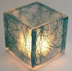 candle holder in resin inclusion for home - hotel - restaurant