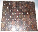 Carpet, rug made of wood chip for bathroom - Spa Wood carpet