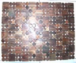 Carpet, rug made of wood chip for bathroom - Spa Wood carpet