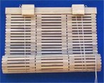 AMENAGEMENT SALLE DE BAIN SPA - rideau articule bois accessoire bois