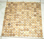 Carpet, rug made of wood chip for bathroom - Spa Wood carpet