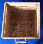 AMENAGEMENT SALLE DE BAIN SPA - paniere en mosaique bois accessoire bois