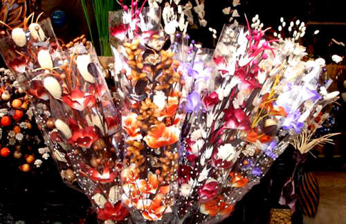 bouquet tige decorative