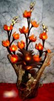 COMPOSITION FLORALE - FLEUR ARTIFICIELLE & VEGETALE LUMINEUSE composition florale - fleur vegetale lumineuse