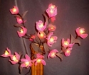 bouquet artificial floral stem light satin