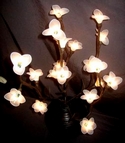 bouquet artificial floral stem light satin