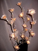bouquet artificial floral stem light satin