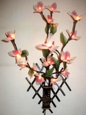 bouquet artificial floral stem light satin