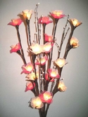 bouquet artificial floral stem light satin