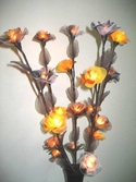 bouquet artificial floral stem light satin