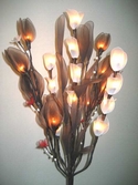 bouquet artificial floral stem light satin