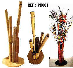 bamboo vase floral bouquet