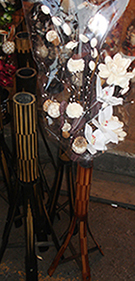 bamboo vase floral bouquet