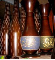 exotic wood vase home decor